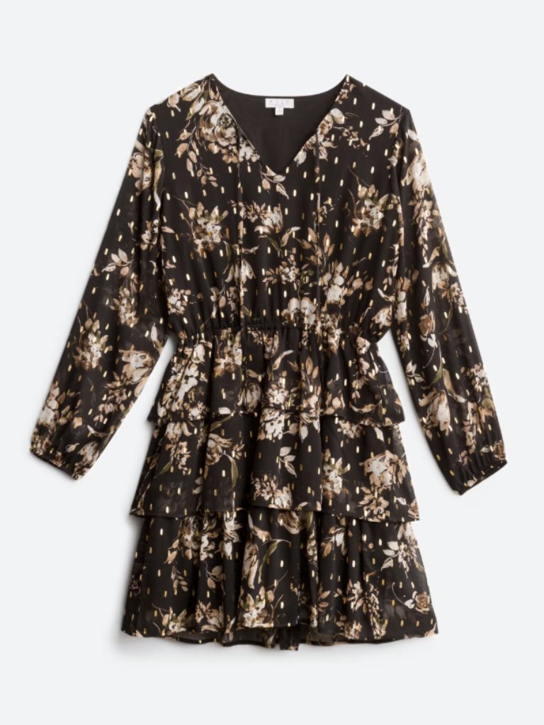 Avln Studio London Polka Dot Shine Dress Size Large Stitch Fix Gold Black